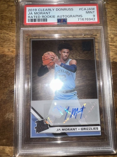 Ja Morant 2019 Clearly Donruss Rated Rookie Auto RC PSA 9