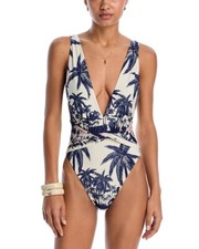 Agua Bendita Ellis Palms One Piece Swimsuit L99016 Size Large