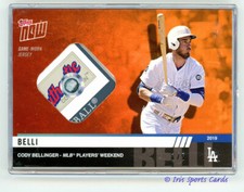 2019 Topps NOW Players Weekend Relic Cody Bellinger LA Dodgers 1/5 Laundry Tag