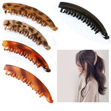Banana Hair Clips and Clinchers - Fishtail Ponytail Holders, Thick/Fine Hair ...