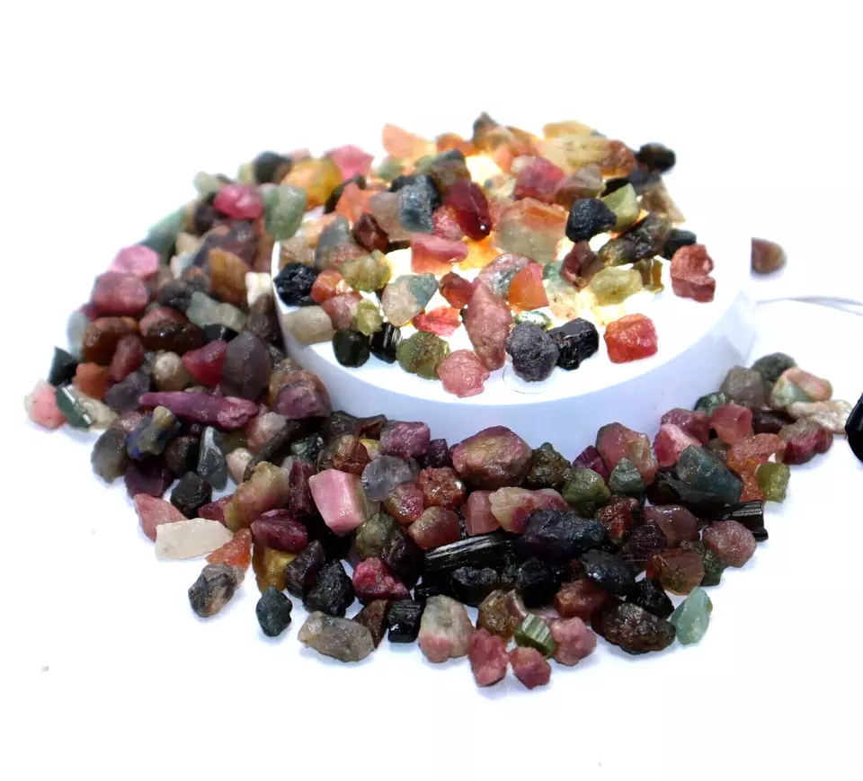 Certified Natural Multicolor Tourmaline Crystal Small Rough 2100 Ct Lot Gemstone - Image 2 of 4