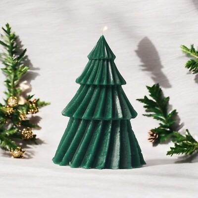 Christbaumkerze Duft Handarbeit - Modell 22 - grün - Premium Qualität Geschenkidee