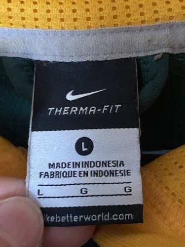 Nike Therma-Fit NDSU Bisons Pullover Fleece Hoodie Sweatshirt Green Size L EUC - Picture 8 of 13