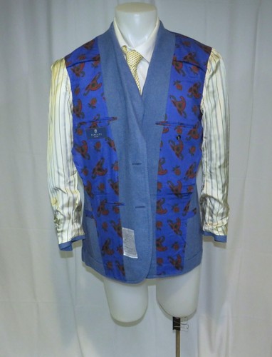 Stile Latino x Attolini Solid Blue 100% Cashmere Two Button Sport Coat 42R - Picture 11 of 14