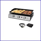 Portable 24-Inch 3-Burner Gas Grill Griddle with Cover - Perfect for Tailgating