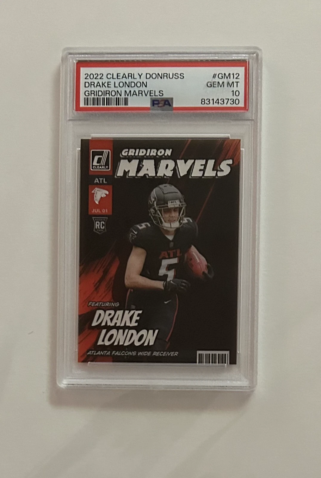 Drake London Panini Clearly Donruss Gridiron Marvels #GM12 Base