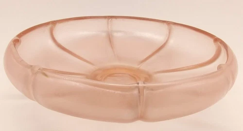Fenton USA Velva Rose Iridescent Pink Stretch Glass Shallow Bowl 2.25" x 7.5"