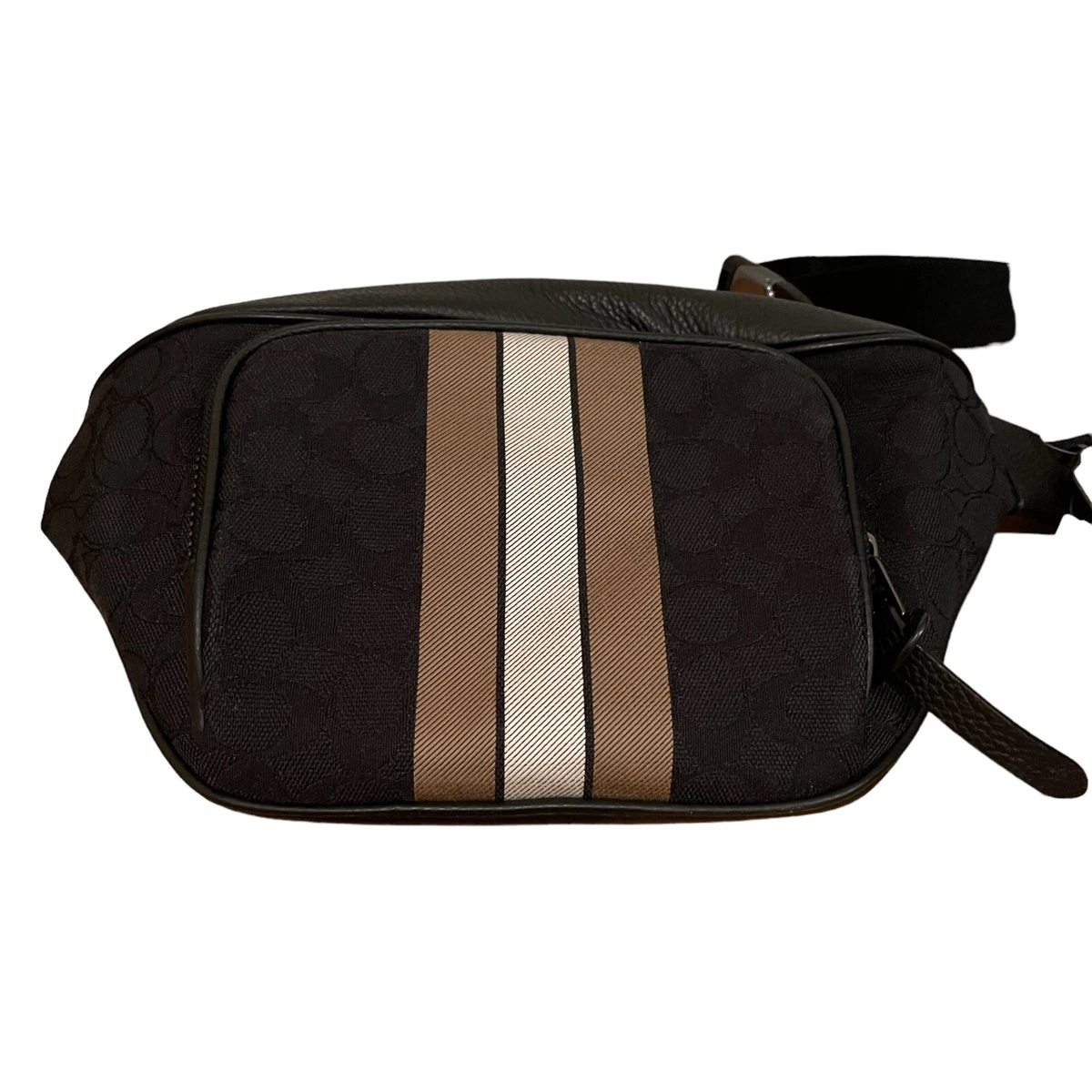 Coach C5386 Thompson Belt Bag In Signature Jacquard With Varsity  