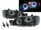 Lancer CEDIA/CG 01-03 Guide LED Angel-Eye Headlight Black US for Mitsubishi LHD
