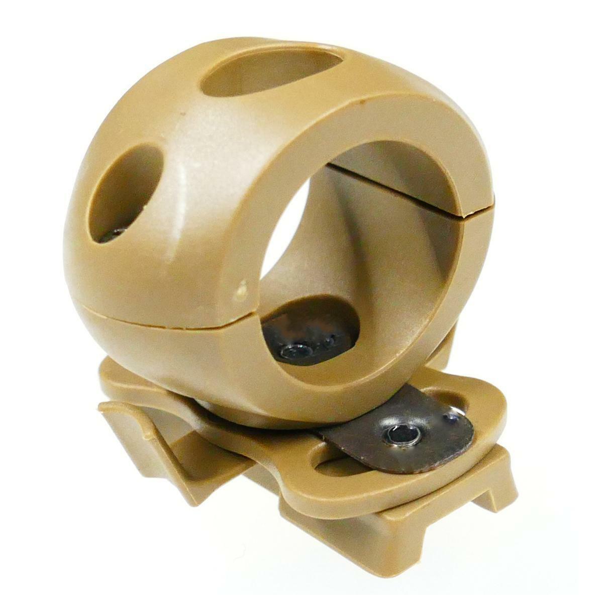 FMA Airsoft Helmet Camera Mount 25mm 1"" Dark Earth Flashlight Mount