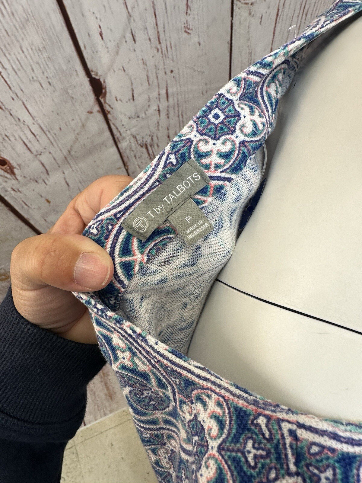 T by Talbots Multicolor Top size Petite TCC - image 6