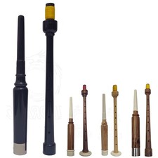 Premium Scottish Bagpipes Rose Wood Practice Chanter Silver Mounts 2 Reeds