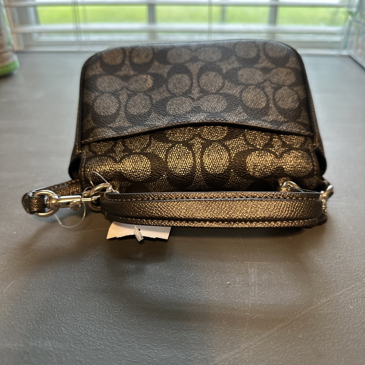 COACH, CX576, Lysa Top Handle Bag In Signature Canvas and Leather