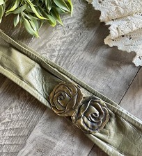 Vintage Emmanuel Designs Bronze / Leather Belt 1970s Canada