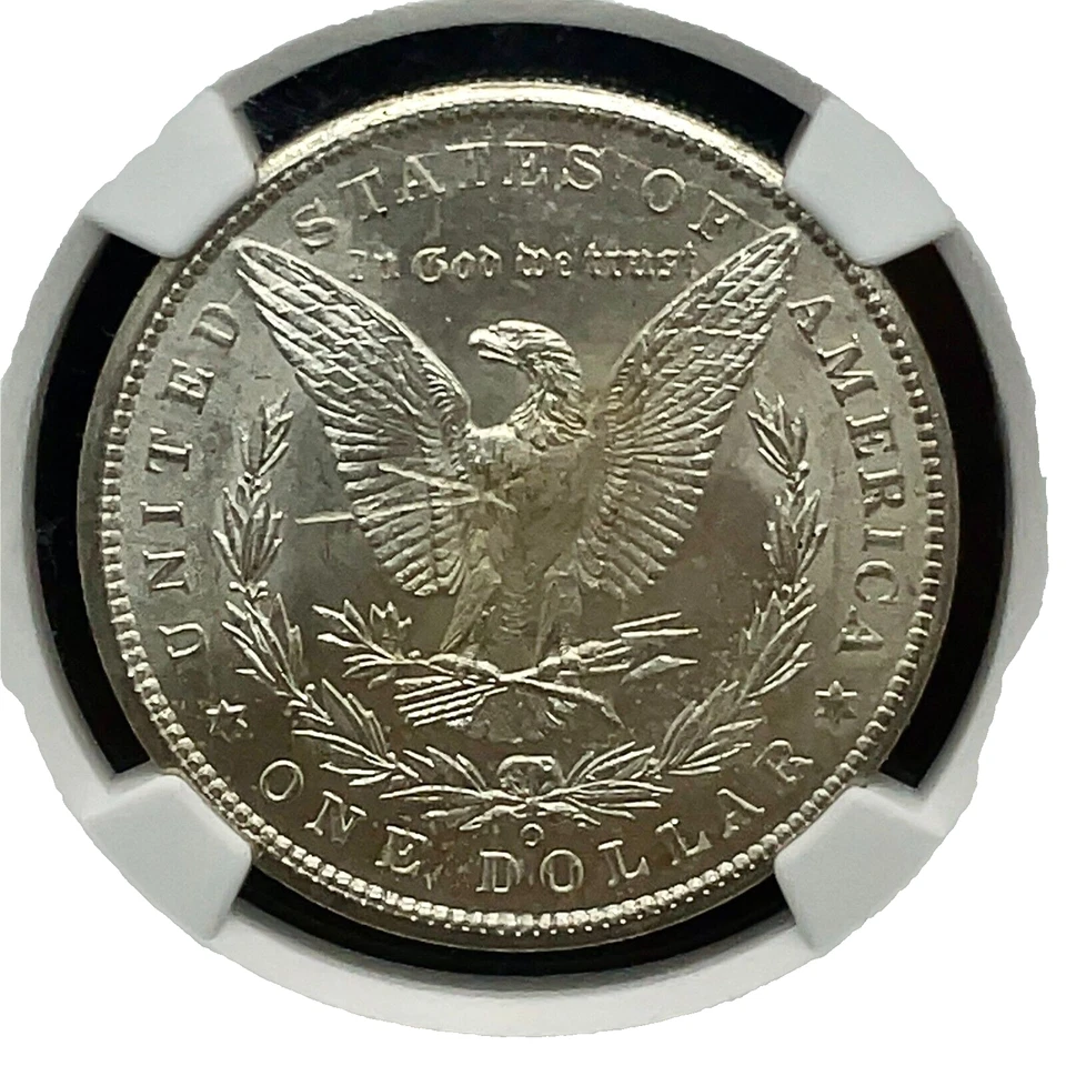 1900-O Morgan Silver Dollar REVERSE STRUCK THRU Mint Error NGC MS64 - Image 3 of 4