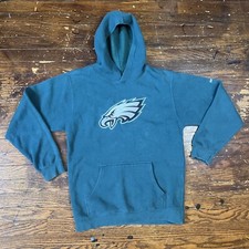 Vintage Philadelphia Eagles Sweatshirt Hoodie Sz Small Reebok Y2K Green Birds