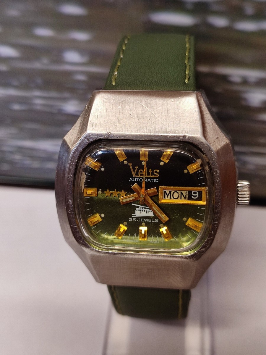 VELIS 25 JEWELS AUTOMATIC GREEN DIAL 2758 SWISS MEN'S FULL WORKING