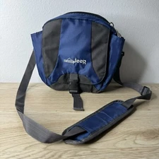 Jeep Blue and Gray Outdoor Flap and Zipper Crossbody Bag 2011