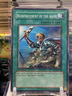 Yugioh Reinforcement of the Army SD5-EN024 Common 1st Edition Dad 1Z | eBay