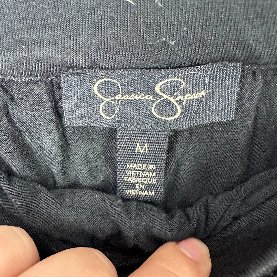 Falda Jessica Simpson Mujer M Negra Floral Crochet Encaje Romántica Elegante Boho Foto 3 de 4