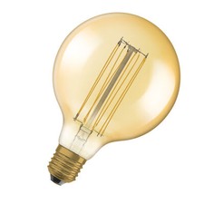 OSRAM Vintage 1906 LED-Lampe mit Gold-Tönung, 8,8W, 806lm, Kugel-Form mit 125mm