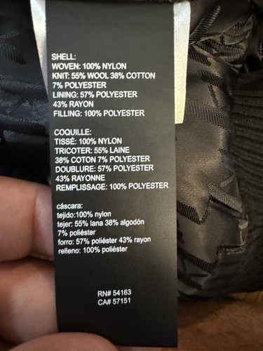 🔥 299 $ KARL LAGERFELD PARIS GESTEPPTE GEFÜTTERTE JACKE COLORBLOCK OLIV SCHWARZ GRÖSSE L🔥 - Bild 5 von 6