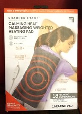 Brand New - Sharper Image Calming Heat Deluxe Massaging Weighted Heating Pad