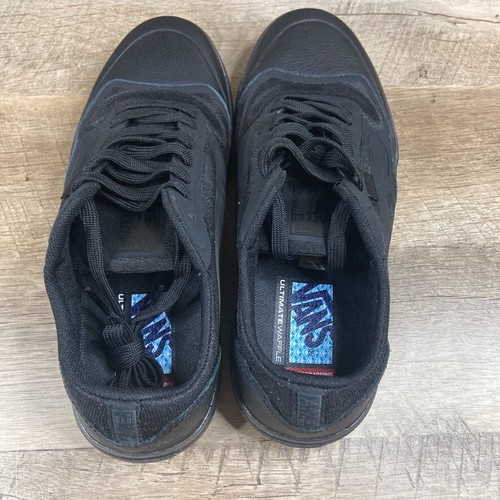 VANS AVE Leather Black Mesh Skate Shoes Casual Sneakers Mens 7 Womens 8.5 NEW - Picture 6 of 9