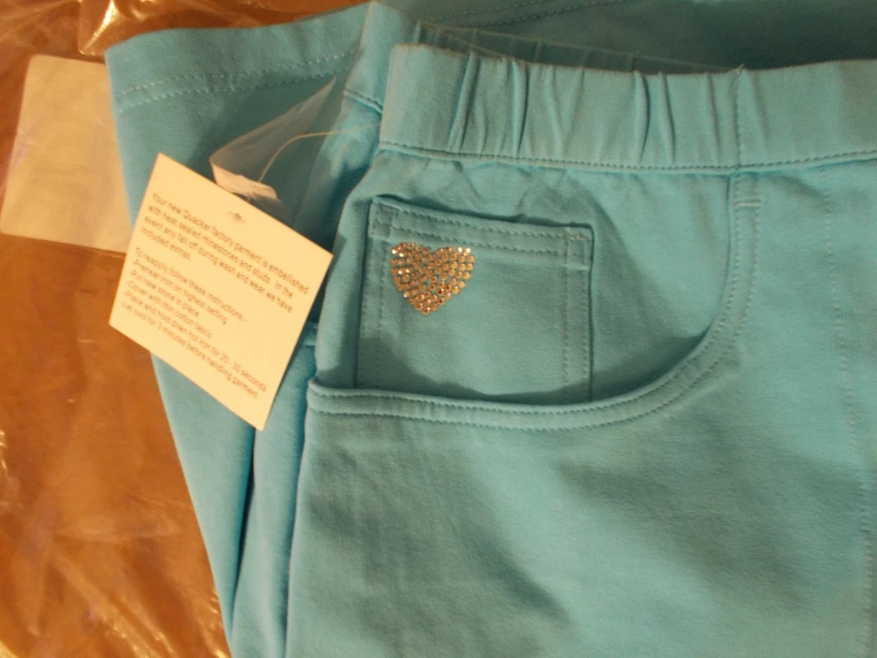 Dream Jeannes by Quacker Factory Light Blue Elastic Waist Skorts Size 3X - Image 3 of 4