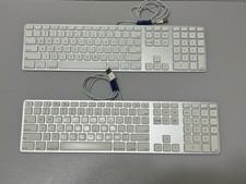 2 Apple A1243 Ultrathin Slim Wired Aluminum Keyboards