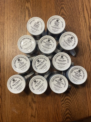 #ad Vintage John Deer Farm Year Mugs Licensed Full Year Set $100.00