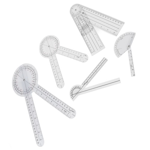 Goniometro Medico 5Pcs Goniometro Trasparente Plastica Joint Goniometro Set Kit - Foto 7 di 12