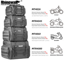 Rhinowalk Motorcycle Travel Bag Waterproof 19L-60L Expandable Motor Tail Bag 1PC
