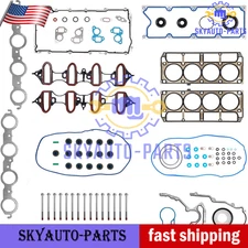 5.3L Head Gasket Set w/ Cylinder Head Bolts For 02-11 Chevy Silverado GMC Sierra