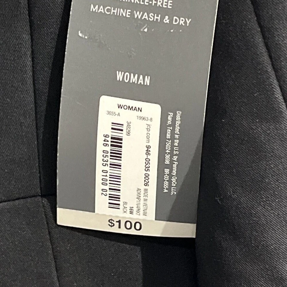 Worthington Blazer Womens 3X Black One Button Structured Jacket Neutral Capsule - Image 4 of 4