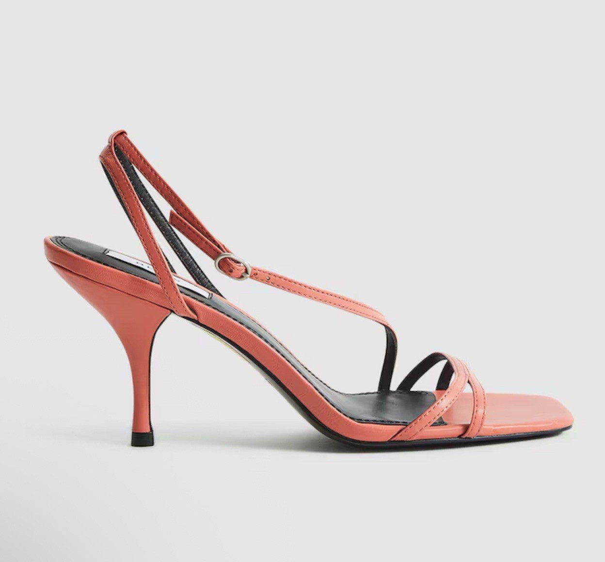 REISS Bali Leather Strappy Sandals Coral Women's Size 9 US / 40 EU NWT