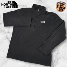 The North Face Mens Fleece Pullover Jacket Black Sz S Quarter Zip Casual Outdoor