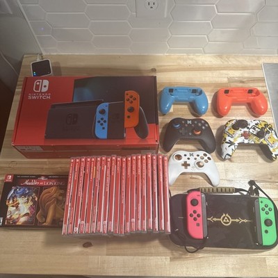  HUGE Nintendo Switch 32GB Handheld Console + 20 Games Lot +++ TESTED   