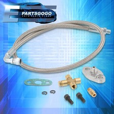 36 92mm T25 T28 Gt25 Gt28 Gt Braided Turbo Turbocharger Oil Feed Send Line Kit