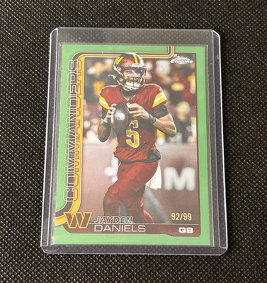 Topps 2025 Topps Chrome Jayden Daniels Commanders #295 Green /99