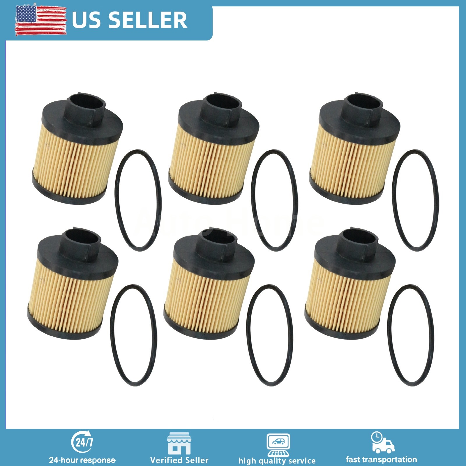 6Pcs Oil Filter Fits Lamborghini Gallardo 2004-2008 07L115561C USA