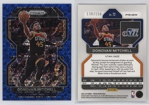 2021-22 Panini Prizm Fast Break Blue Prizm /150 Donovan Mitchell #72