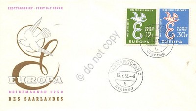 FDC Deutschland Deutsche Bundespost 1958 - Europa C.E.P.T. - nicht gereist