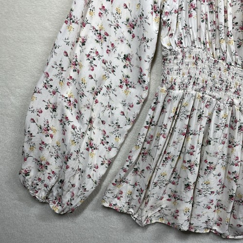 Suzanne Betro Floral Peasant Blouse Sz 1X Hippie Boho Peasant Bohemian - Picture 4 of 12