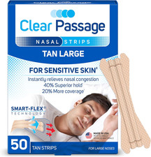 Nasal Strips Large, Tan, 50 ct  Works Instantly to Improve Sleep, Reduce Snorin