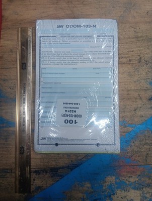 Odometer Disclosure Statement ODOM-103-N (100 per pack) (Rev. 313) Free Shipping