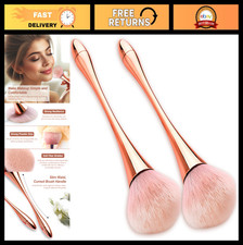 Super Large Mineral Powder Brush Set - 2 Pcs Soft Fluffy Foundation  Bronzer Br