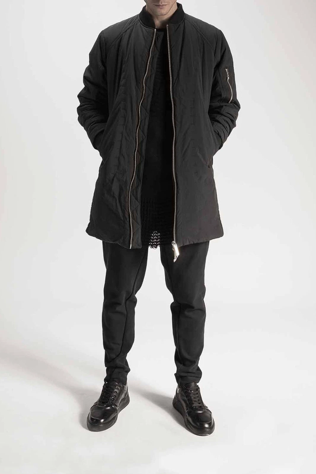 Men's Black Waterproof Bomber Jacket 20319044-1