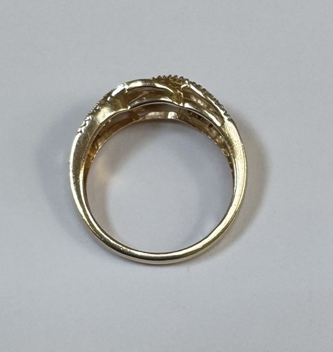 ESTATE NATURAL ROUND AND BAGUETTE CUT DIAMOND BAND RING 14K YELLOW GOLD SIZE 8.2 - Picture 9 of 15