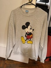 RARE Vintage 80s Mickey Mouse Sweatshirt Size Large Walt Disney Productions